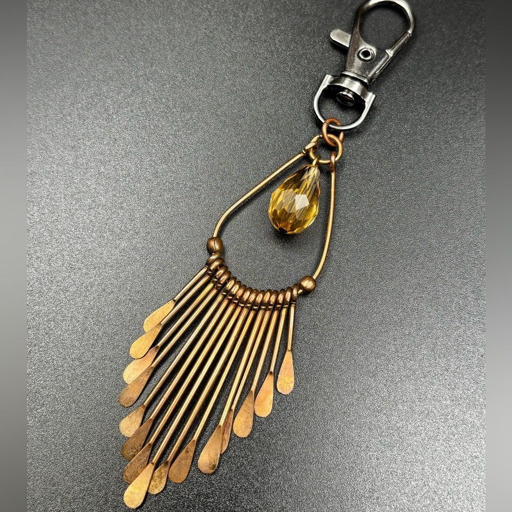 Copper Dangle Handbag Charm Purse Accessory One of a Kind Jewelry